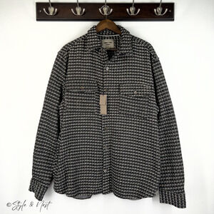 Amongst Others Textured Waffle Knit Overshirt Jacket 100% Cotton Size Large BLK